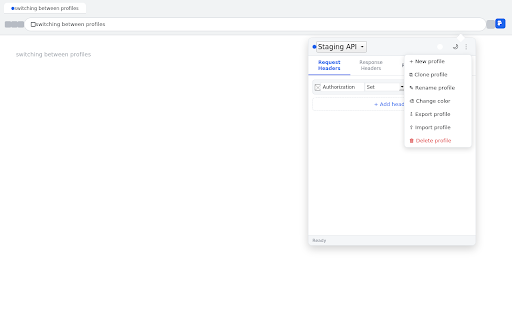 Lazy Header Editor - Modify HTTP Headers :: Add, modify, and remove HTTP request and response headers, redirect URLs, and manage multiple header profiles.