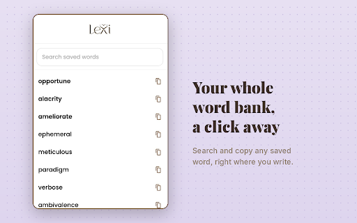 Lexi :: Lexi helps you actually use the words you're trying to learn.
Most vocabulary apps stop at quizzes: you learn a word, then never…