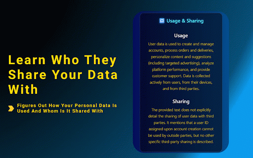 Privacy Lens - See What Websites Track & Share :: See what websites collect, track, and share about you. Instant AI privacy summaries with simple icons.