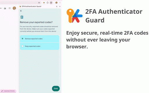 2FA Authenticator Guard :: Free 2FA on Browser! Multi-layered encryption secures data. Replaces Google Authenticator, no phone needed. Ultimate security focus.