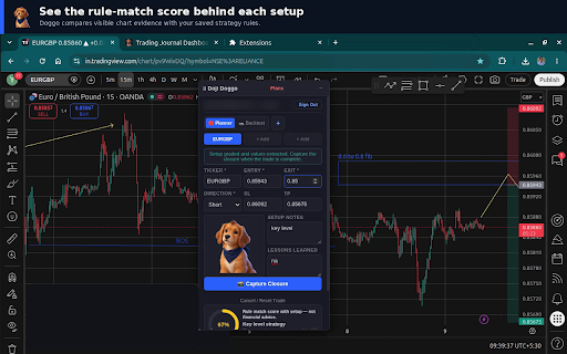 Doji Doggo :: Capture TradingView setups, review them against your strategy rules, and keep a structured trading journal with Doggo.