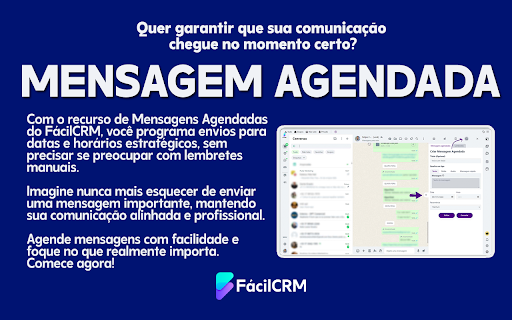 FácilCRM - Facilidade, Automação e Gestão de Vendas no WhatsApp :: CRM para WhatsApp Web
Atenda com mais agilidade e inteligência no WhatsApp
Transforme o WhatsApp Web em uma central completa de…