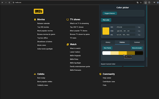 Color Picker – Eye Dropper & Palette Generator :: Pick colors, generate palettes, export to JSON/CSS/ASE.