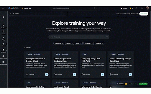 QwikScore Pro by Orbit of Ops :: Supercharge Google Cloud Skills Boost & Qwiklabs! Auto-reveal scores, copy commands, dark mode & auto-check progress.