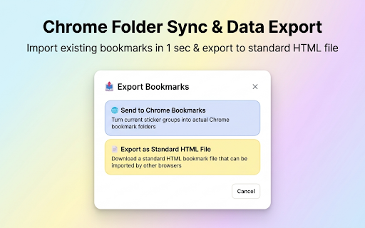Sticker Bookmark :: Organize Chrome bookmarks with pretty pastel sticky notes & custom memo