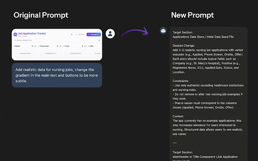 Lovable Prompt Director :: A simple sidebar for Lovable.dev that turns rough notes + screenshots into clear prompts.