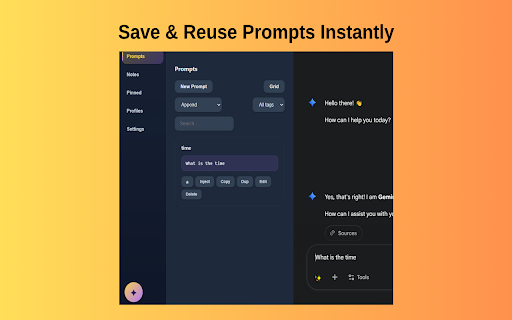 Workspace for Gemini™ - Folders, Chat Organizer & AI Prompts :: Turn Gemini into a productivity hub. Organize chats with Folders, save Prompts, keep Notes & enhance inputs with AI.