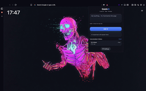 QuickAI :: AI assistant with Gemini, ChatGPT & Ollama. Beautiful glassmorphism UI, fast responses, fully private.
