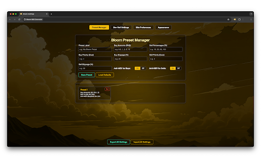 Bloom BSC Extension :: Adds BloomBot trading buttons for the fastest possible execution on your favorite trading terminals.