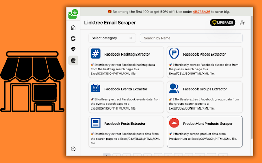 Linktree Email Scraper :: One-click scrape emails from Linktree specific profile from search engine based on your keyword as Excel/CSV/JSON/HTML/XML file.