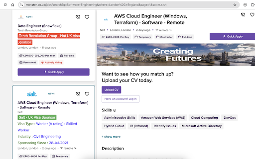 UK Work Sponsors - Visa Tracker (AI powered) :: Track Tier 2 General/Skilled worker UK visa jobs, highlight opportunities, and get AI-powered job recommendations.