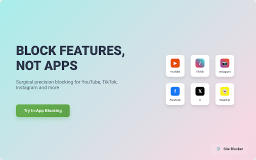 Site Blocker :: Block websites with configurable timing and difficulty modes