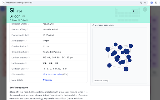 Periodic Table :: Interactive periodic table with all 118 elements. 3D Bohr models, electron configs, crystal structures, and atomic properties.
