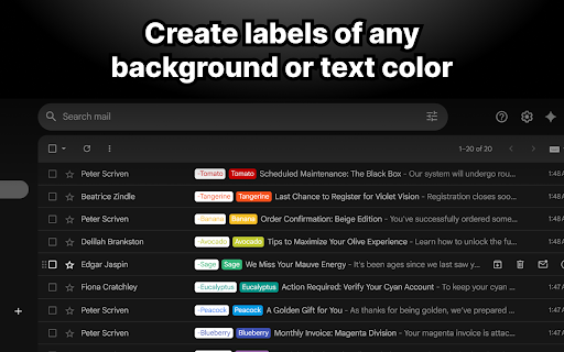 Gmail Label Colorizer :: A simplified way to change Gmail labels to any color you want.