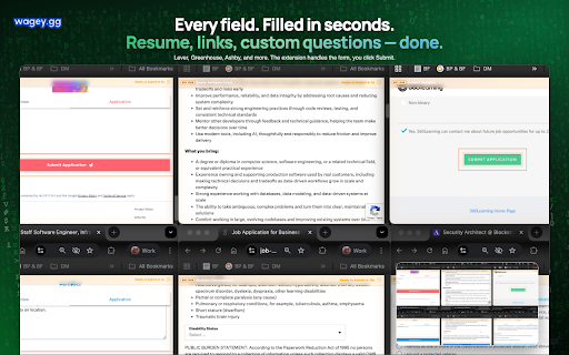 wagey.gg Auto-Apply :: Fill job application forms directly in your browser, powered by wagey.gg