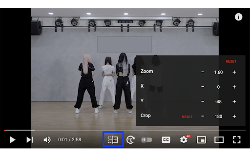Rotate Youtube Video :: Toolbar button for easier Rotate, Zoom, Mirror or ABLoop Youtube video