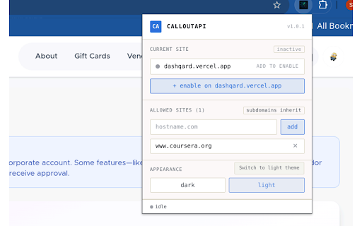 CalloutAPI :: See which page elements are making API calls — surfaced directly on the site.