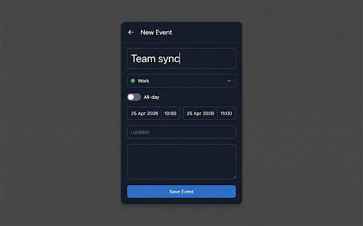 Calendar for Nextcloud :: Fast, private access to your Calendar for Nextcloud — browse events, create with natural language, manage multiple calendars.