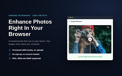 image enhancer :: Fix blurry, low quality photos in one click with an AI image enhancer that upscales resolution, privately.