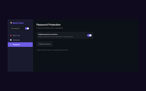 BlockThem :: Block distracting websites with URL/regex rules and scheduling