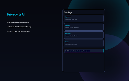 ClipVault :: Smart clipboard history and text snippet manager