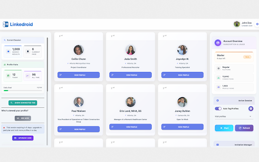 Linkedroid - The LinkedIn™ Helper :: Auto visit user profiles, Auto-add 2nd degree connections, and Auto-endorse with linkedroid