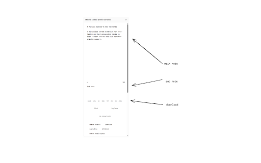 Minimal Sidebar & New Tab Notes :: Minimalist note-taking with text utilities. Works in sidebar and new tab with markdown preview support.