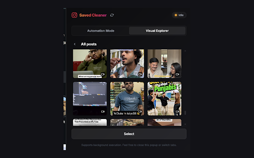 Instagram Saved Cleaner :: Automatically unsaves posts from your Instagram Collections in the background.
