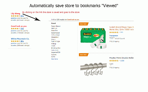 Viewed Stores in Amazon :: Marks viewed stores in Amazon
