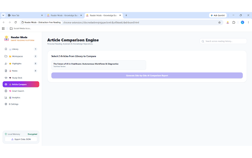Reader Mode - Distraction-Free Reading :: Turn any webpage into a clean, distraction-free reading experience with AI summaries, custom typography, and personal library.