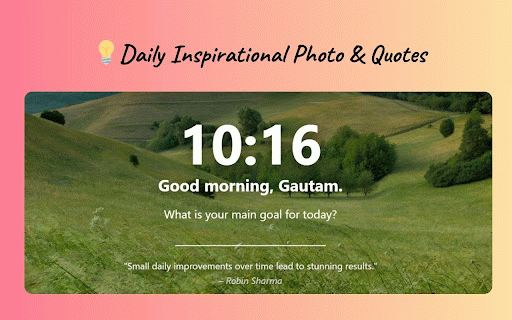 Focus: Stay Productive on Every New Tab :: Focus makes chrome browser into a motivating space that helps you stay calm, focused, and energized for your studies and goals.