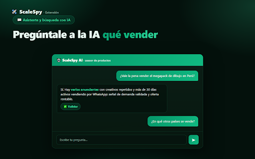 ScaleSpy — Ad Library Spy :: Analiza anuncios de la Biblioteca de Meta: filtra por repetidos y días, descarga creativos y clasifícalos con IA.