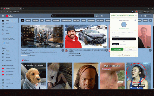 Simple Youtube Customizer :: Customize YouTube colors and logo