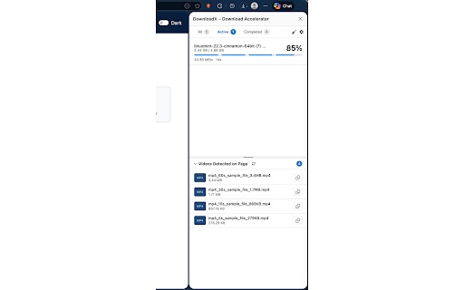 DownloadX – Download Accelerator :: Advanced download manager with parallel stream downloading, page media detection and resume support.