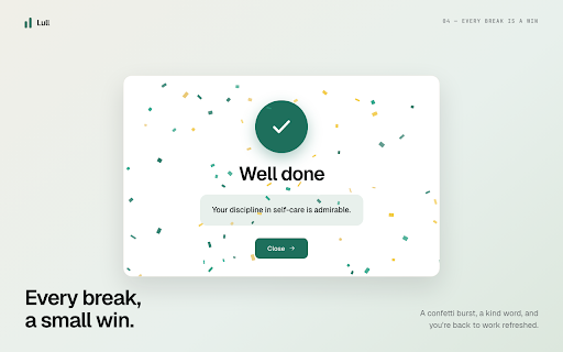 Lull :: Calm break reminders and guided micro-exercises.