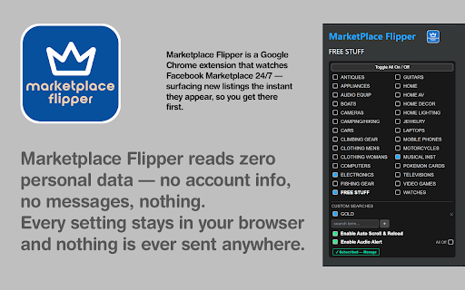 Marketplace Flipper :: Monitors Facebook Marketplace for new listings