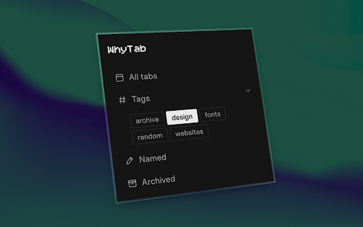 WhyTab :: Save your open tabs as organised collections. Close your browser without losing your thinking. Free, local, no account needed.