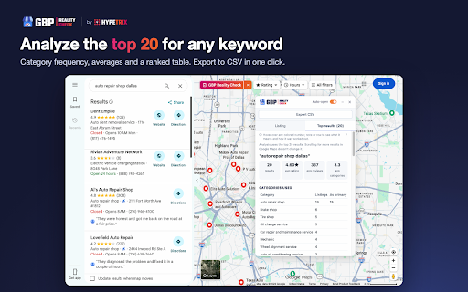 GBP Reality Check | Instant GBP Audit for Local SEO :: Instant Google Business Profile audit on Google Maps: categories, competitors, hours, attributes, reviews and a PDF report.