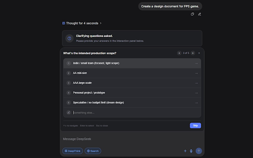 Better DeepSeek :: Enhanced UX layer for DeepSeek with hidden prompts, tools, memory, document generation, and long-work packaging.