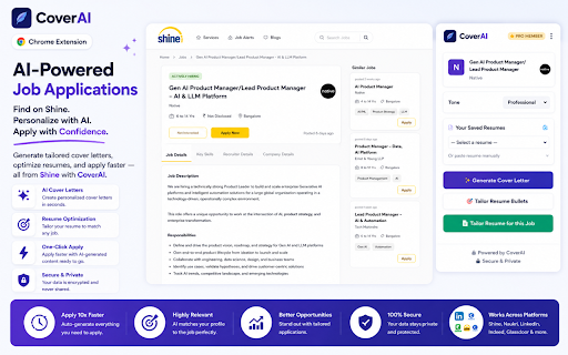 CoverAI :: Generate Cover Letters directly from LinkedIn and Indeed.