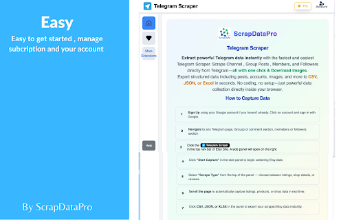 Telegram Scraper : Export posts, members , and channels :: Telegram Scraper : All in one scraper , export posts , export group members, comments , channel followers and more to csv