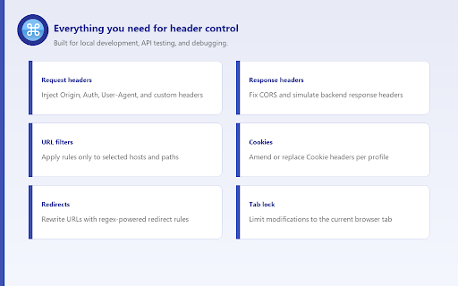 ModHeader V1 :: Modify request and response headers