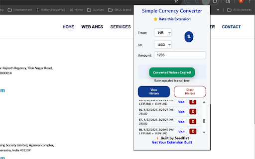 Simple Currency Converter :: Convert currencies with live rates and save last selections.