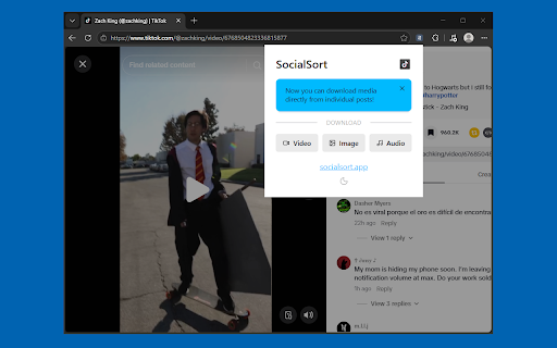 SocialSort - TikTok & Instagram :: Sort, filter, export and download without limits.