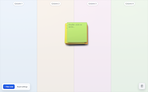 Sticky Notes — New Tab Board :: Replace your New Tab with a freeform sticky-note board. Drag, resize, columns, quadrants, checklists. Synced. Four themes.