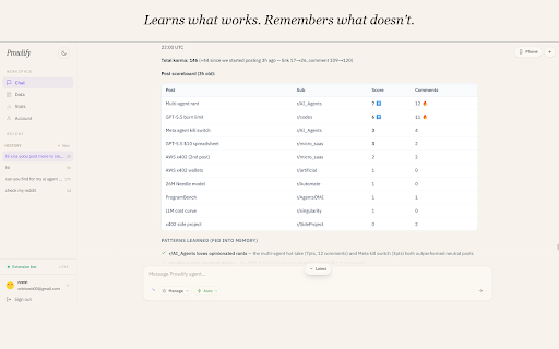 Prowlify — AI Reddit Growth Agent :: AI agent for Reddit: lead scanning, community research, on-brand replies, account growth — one extension, no spam.