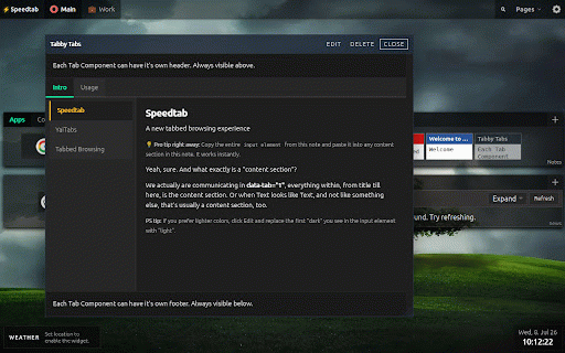 Speedtab :: A local-first browser new-tab dashboard with bookmarks, feeds, and notes.