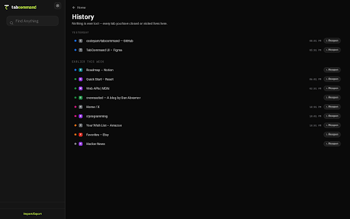 TabCommand :: Command Central for your browsing experience.