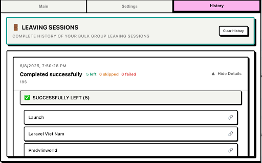 Bulk Group Leaver for Facebook :: Leave multiple Facebook groups efficiently with smart automation and safety features.