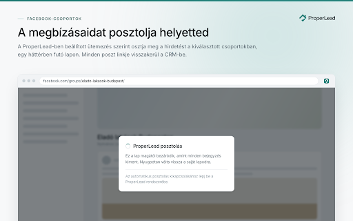 ProperLead Connector :: Az ingatlan.com hirdetéseit egy kattintással viszi a ProperLead CRM-be, és jelzi, ha a hirdetés már a rendszerben van.